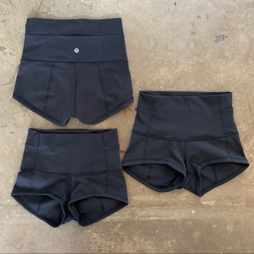 **SOLD** LULULEMON “Wunder shorts Set of 3”
